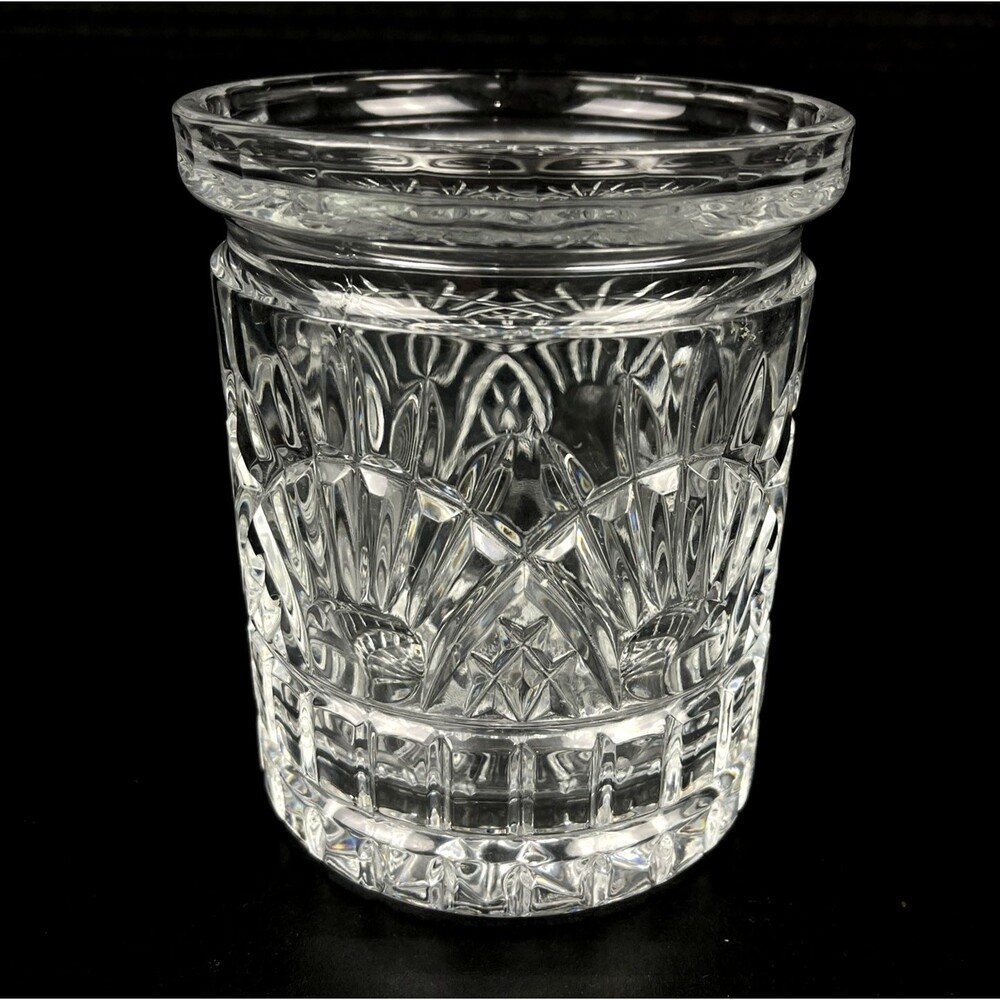 Vintage Shannon Crystal Glass Vase ice bucket biscuit jar Barware Heavy